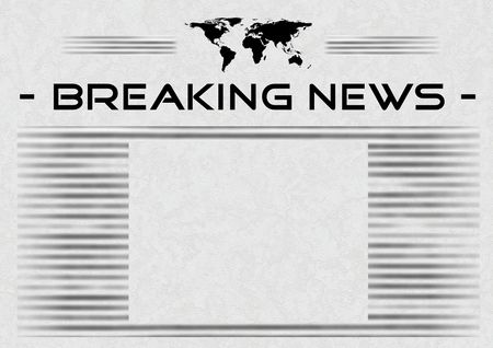 „Breaking news” feliratú újság címlapjának illusztrációja